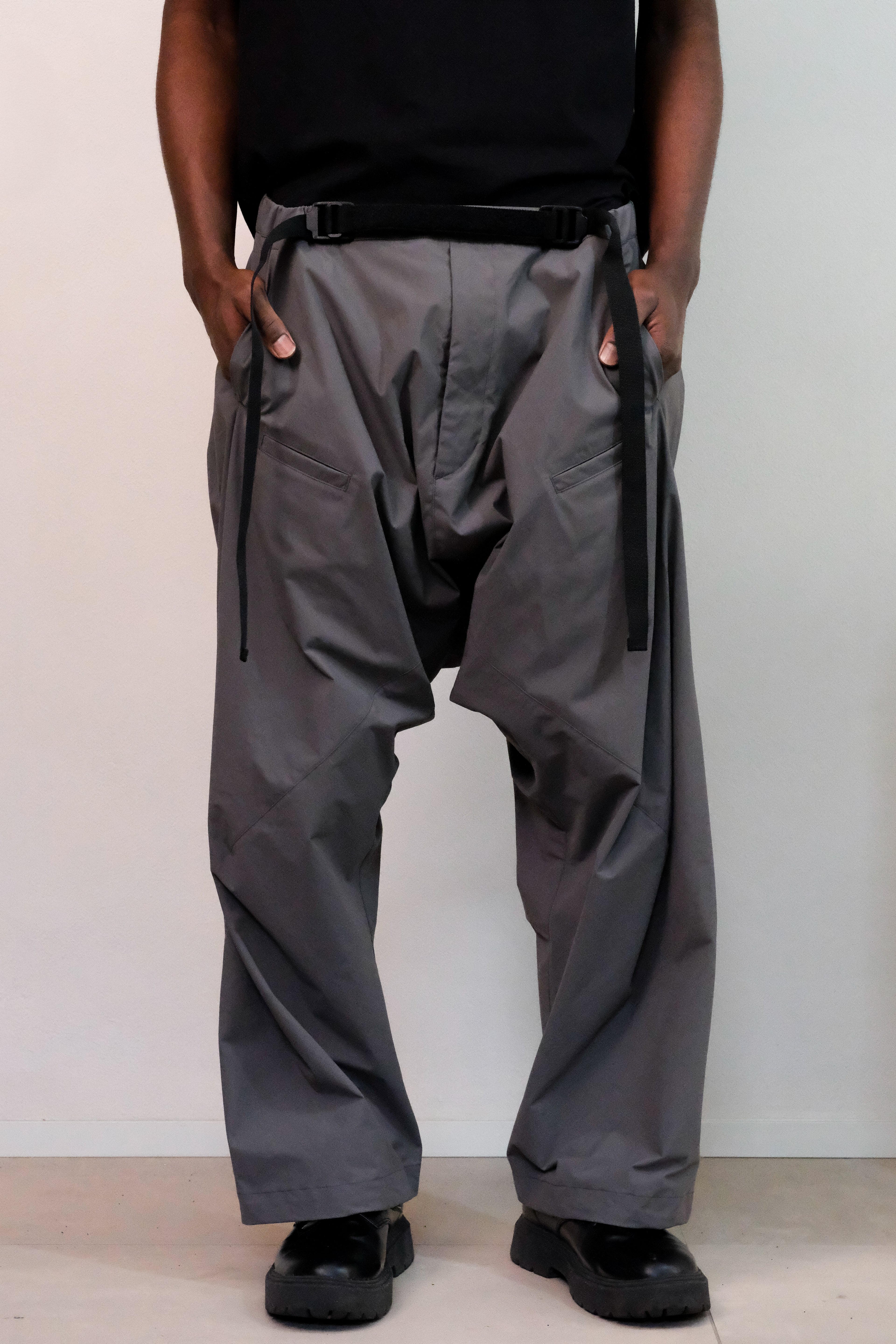Encapsulated Nylon Ultrawide Drawcord Trousers