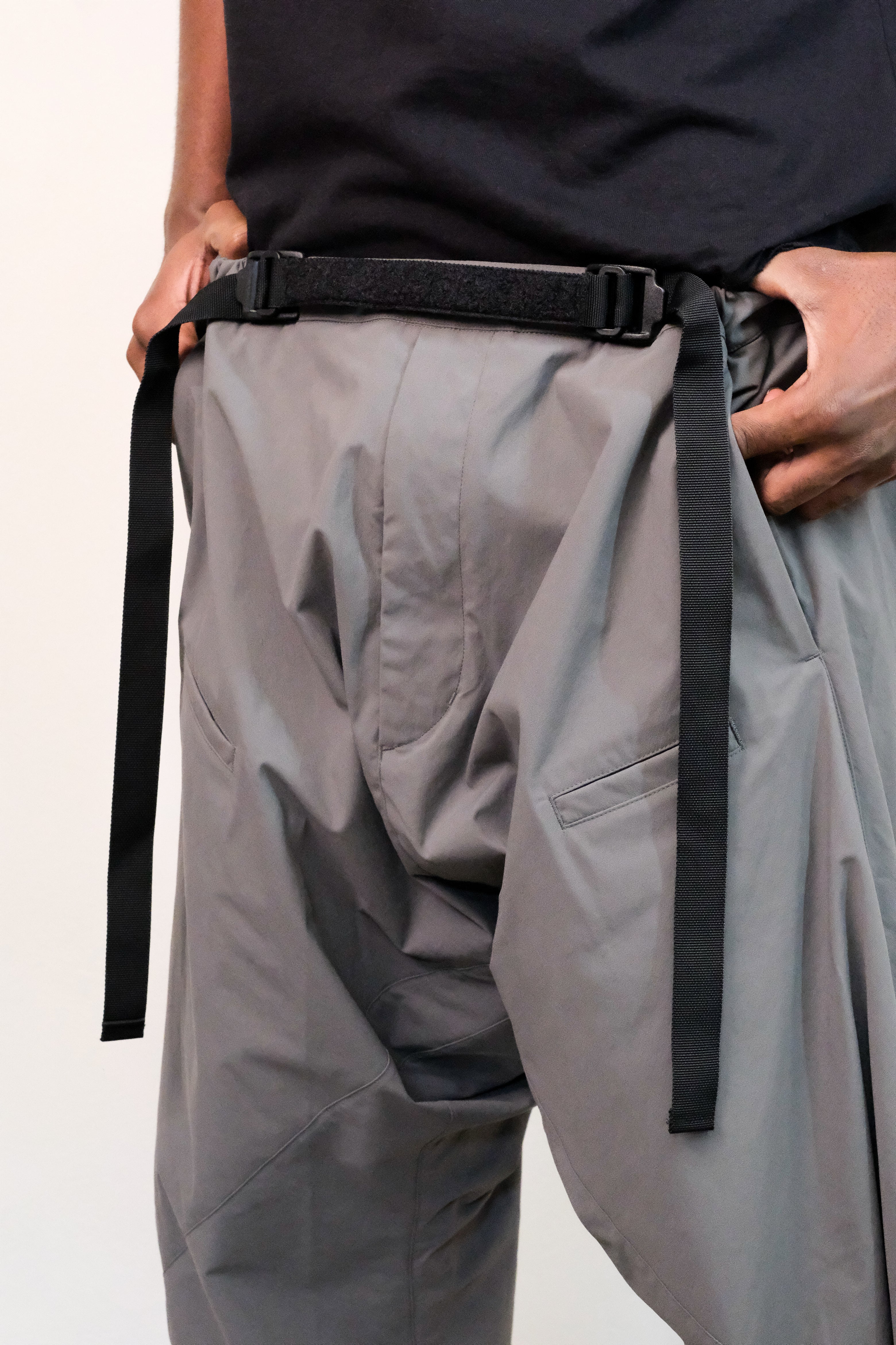 Encapsulated Nylon Ultrawide Drawcord Trousers